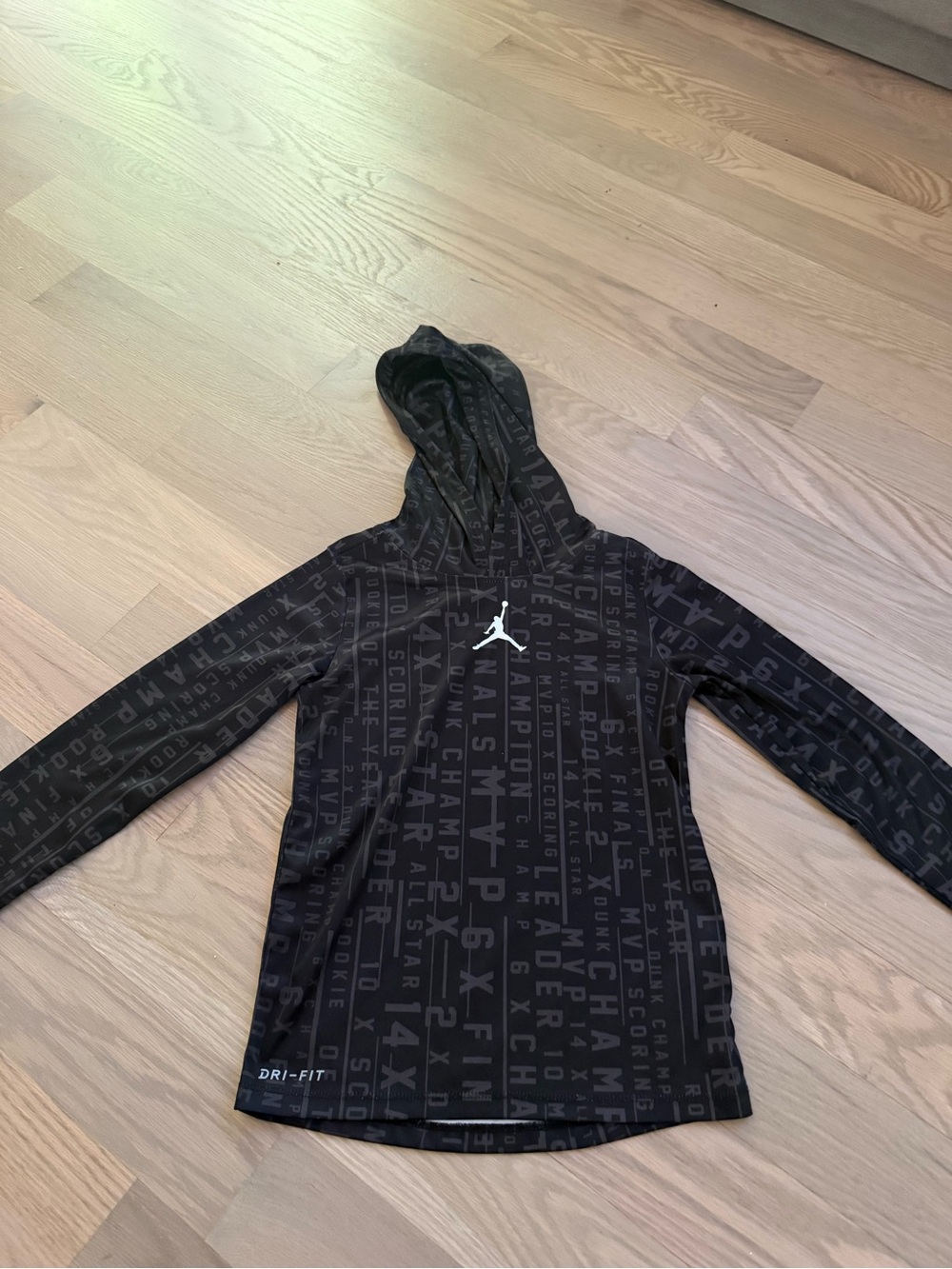 Jordan Black Tonal Graphic Dri-FIT Pullover